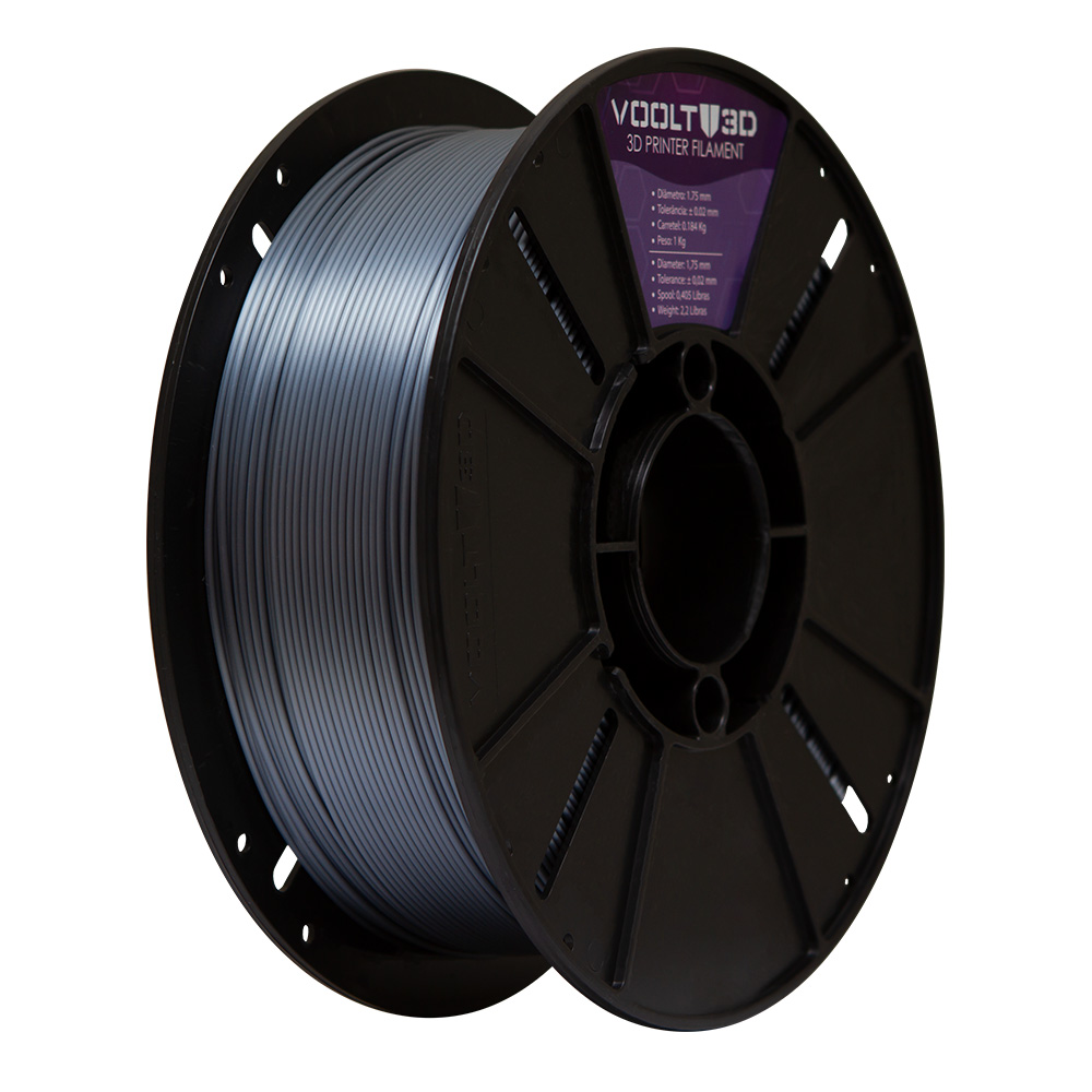 Filamento PLA Inox V-Silk Premium Voolt3D - 1kg - Imagem 2