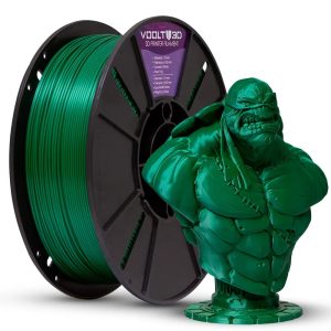 Filamento PLA Silk Verde Militar Voolt3D - 1kg